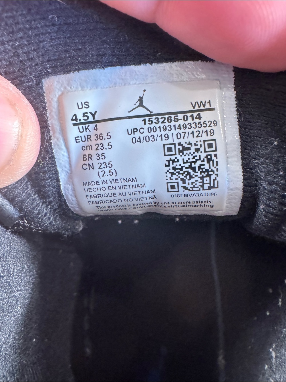 Size 4.5Y Air Jordan 12 Retro Game Royal (Used, No Box) - Picture 6 of 7